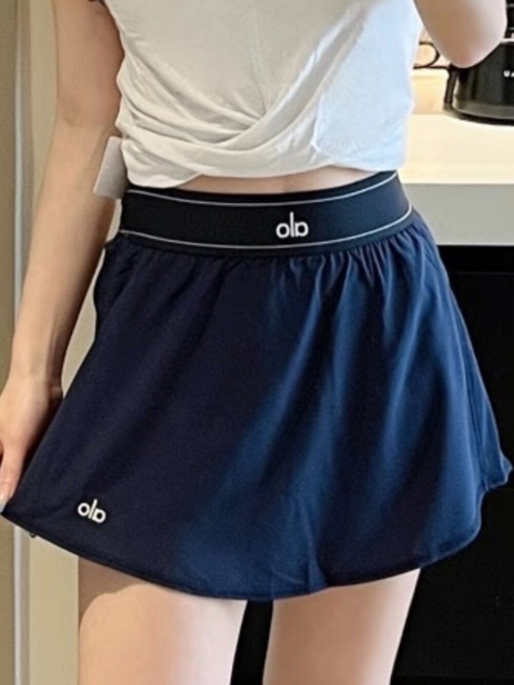 🥎Tennis Inspired Alo Navy Blue Match Point Skirt-Summer Wardrobe Must-Have💦
